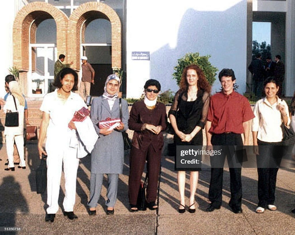 Picture dated 2000 shows Salma Bennani, (3rd R), f