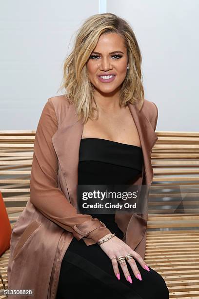 Khloe Kardashian attends Allergan KYBELLA event at IAC Building on March 3, 2016 in New York City.