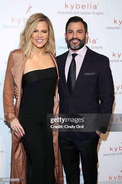 Khloe Kardashian and Dr. Joseph Cilona launch KYBELLA campaign at IAC Building on March 3, 2016 in New York City.