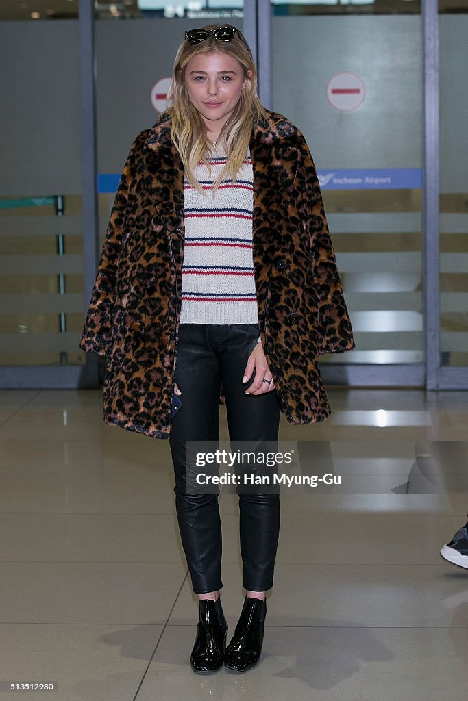 Chloe Moretz Arrives At Incheon Airport