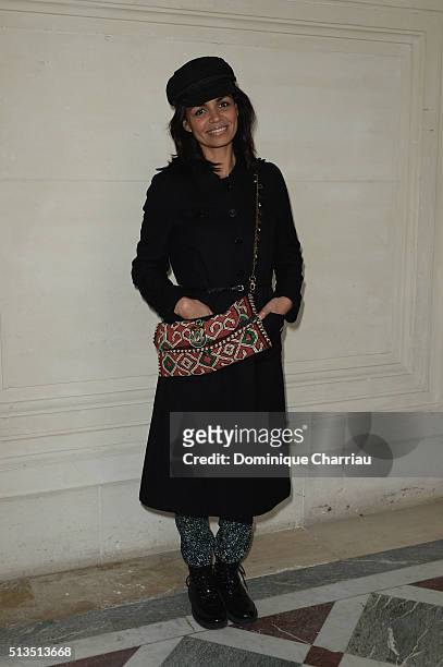 Laurence Roustandjee attends the Alexis Mabille show as part of the Paris Fashion Week Womenswear Fall/Winter 2016/2017 on March 3, 2016 in Paris,...