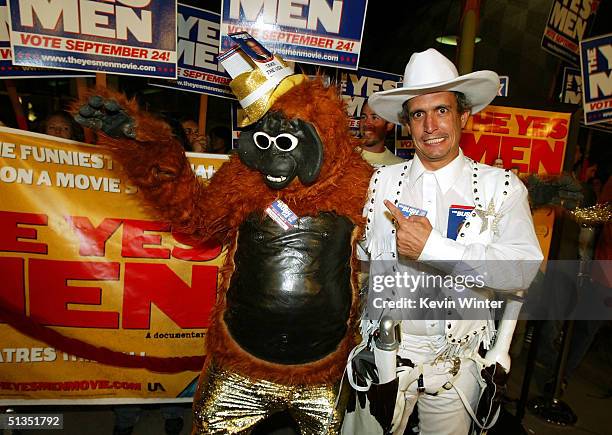 The Yes Men Andy Bichlbaum and Mike Bonano arrive to the premiere of United Artists' film "The Yes Men" on the opening night of the Silver Lake Film...