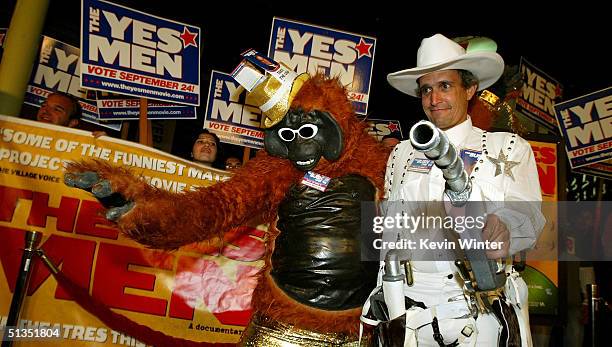 The Yes Men Andy Bichlbaum and Mike Bonano arrive to the premiere of United Artists' film "The Yes Men" on the opening night of the Silver Lake Film...