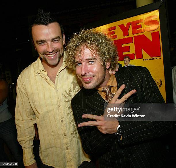 Survivor's Ryan O'Paray and Jonny Fairplay arrive to the premiere of United Artists' film "The Yes Men" on the opening night of the Silver Lake Film...