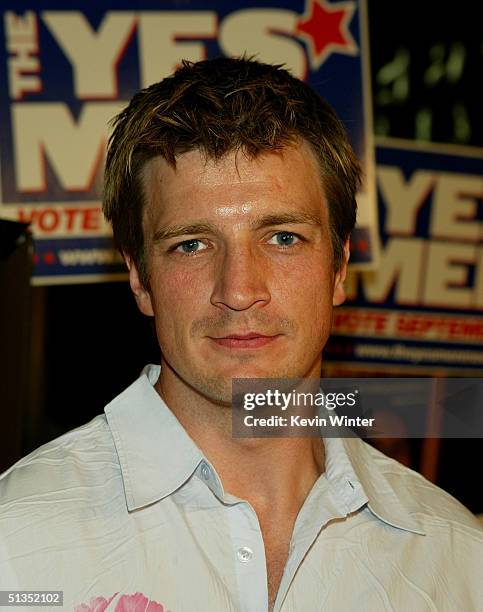 Actor Nathan Fillion arrives to the premiere of United Artists' film "The Yes Men" on the opening night of the Silver Lake Film Festival at the...