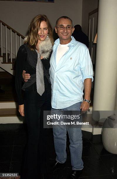 Presenter Trinny Woodall and husband Jonny Elichaoff attend the afterparty fowlloing the UK Premiere of "Layer Cake", at Matthew Freud's home on...