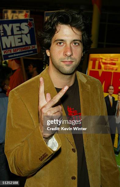 Tryo Garity arrives to the premiere of United Artists' film "The Yes Men" on the opening night of the Silver Lake Film Festival at the ArcLight...