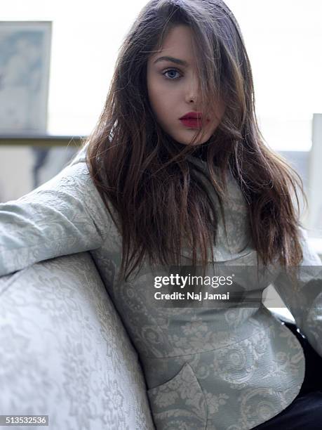 Actress Odeya Rush is photographed for WhoWhatWear.com on July 27, 2015 in Los Angeles, California. PUBLISHED IMAGE.