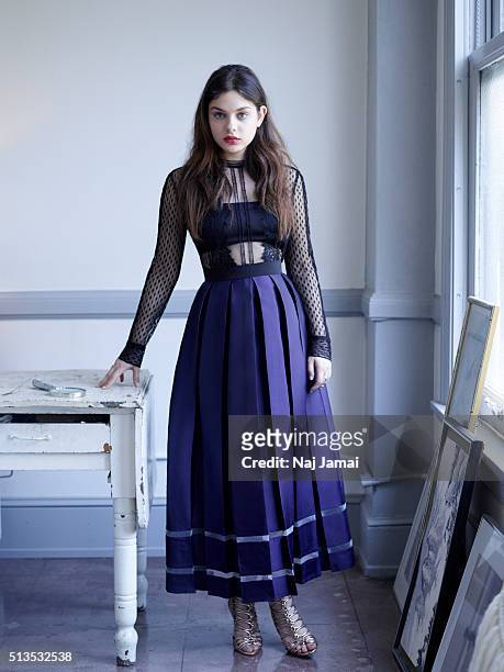Actress Odeya Rush is photographed for WhoWhatWear.com on July 27, 2015 in Los Angeles, California. PUBLISHED IMAGE.