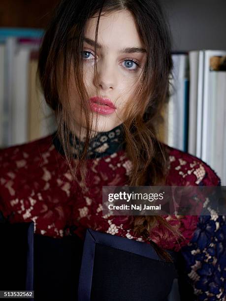 Actress Odeya Rush is photographed for WhoWhatWear.com on July 27, 2015 in Los Angeles, California. PUBLISHED IMAGE.