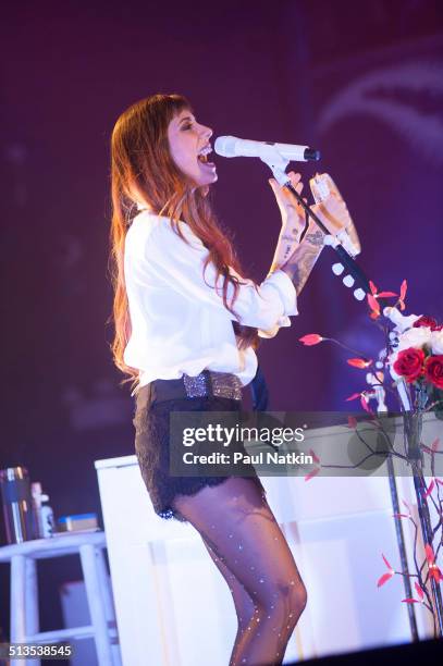 American musician Christina Perri performs onstage at the House of Blues, Chicago, Illinois, April 9, 2014.