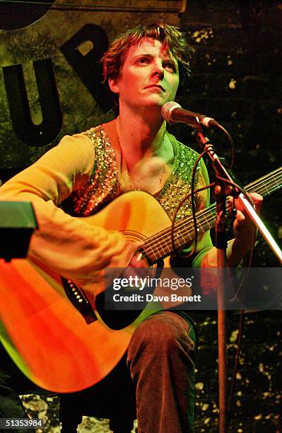 Abigail Hopkins performs in her musical showcase held at Twelve Bar Club on 9th March 2004, in London. .