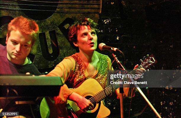 Abigail Hopkins performs in her musical showcase held at Twelve Bar Club on 9th March 2004, in London. .