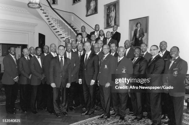 Maryland Governor Martin OMalley and politicians, 2012.