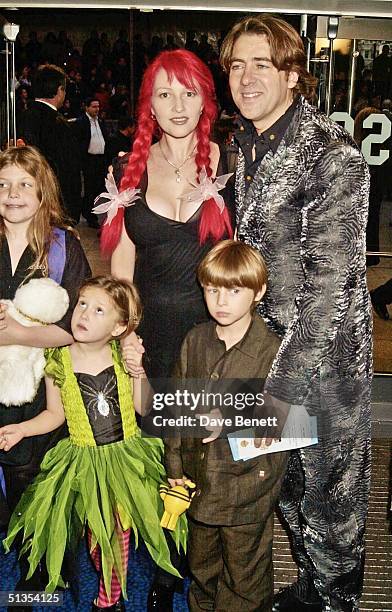 Presenter Jonathan Ross with wife Jane Goldman and children at the UK Film Premiere of 'Harry Potter And The Philosopher's Stone', held at the Odeon,...