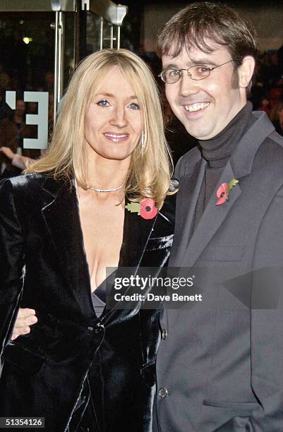 Writer J K Rowling and husband Neil Murray at the UK Film Premiere of 'Harry Potter And The Philosopher's Stone', held at the Odeon, Leicester Square...
