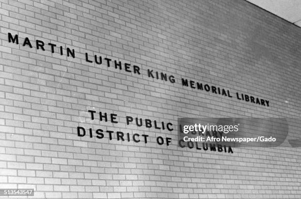 Building at Martin Luther King Jr Memorial public library, Washington DC, 1980.