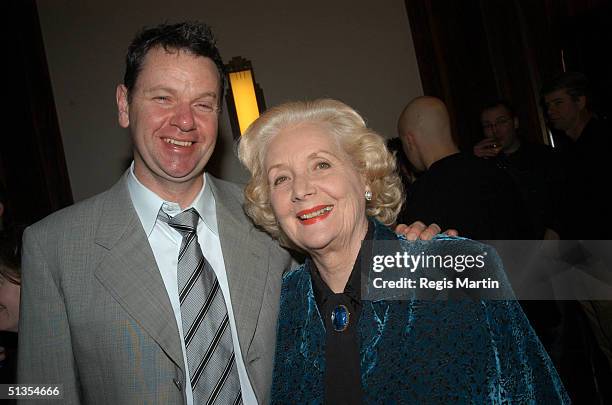 September 2003 - MICHAEL VEITCH and VAL JELLAY at the after party for the opening night of the show Certified Male, at Her Majesty's Theatre....