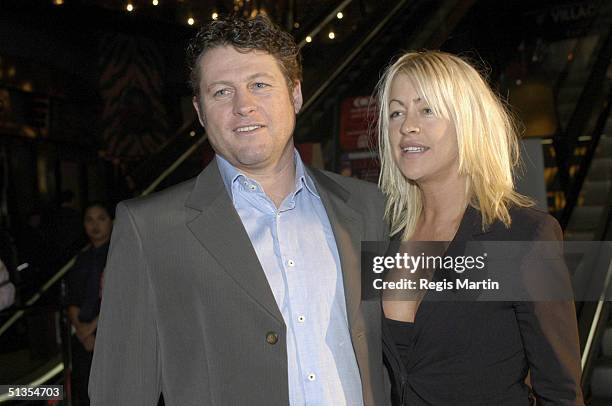 Peter Phelps and Donna Fowkes arrive at the Melbourne premiere of the movie DIRTY DEEDS at the Village Cinemas at Crown casino, Melbourne Victoria...