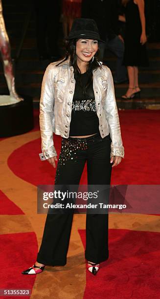 Jennifer Pena attends the 1st Annual Premios Juventud Awards at the James L. Knight Center September 23, 2004 in Miami, Florida.