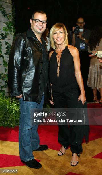 Aleks Syntek and Ana Torroja attend the 1st Annual Premios Juventad Awards at the James L. Knight Center September 23, 2004 in Miami, Florida.