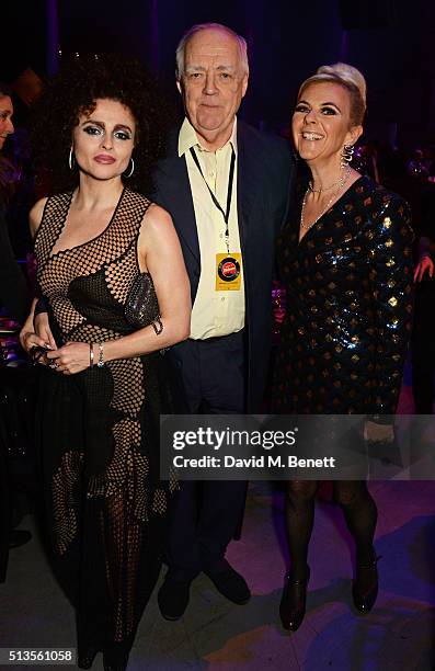 Helena Bonham Carter, Sir Tim Rice and Dora Loewenstein attend 'A Night Of Motown' for Save The Children UK at The Roundhouse on March 3, 2016 in...