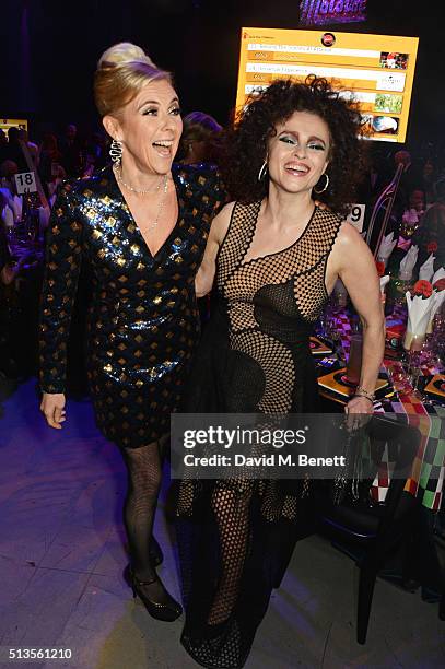Dora Loewenstein and Helena Bonham Carter attend 'A Night Of Motown' for Save The Children UK at The Roundhouse on March 3, 2016 in London, England.