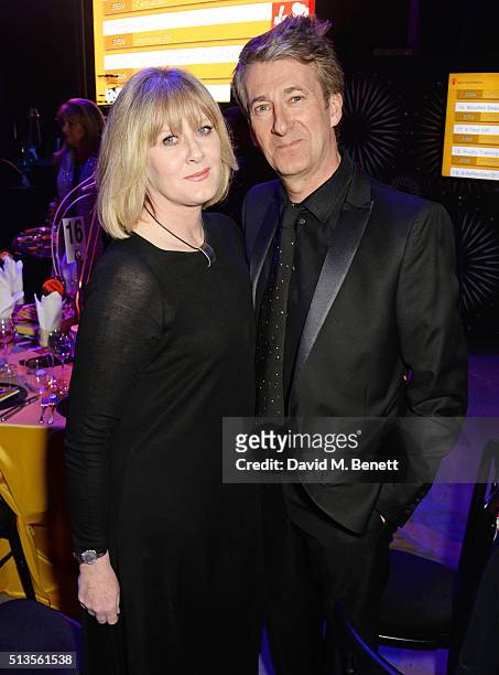 Sarah Lancashire and Peter Salmon attend 'A Night Of Motown' for Save The Children UK at The Roundhouse on March 3, 2016 in London, England.