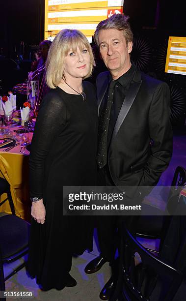 Sarah Lancashire and Peter Salmon attend 'A Night Of Motown' for Save The Children UK at The Roundhouse on March 3, 2016 in London, England.