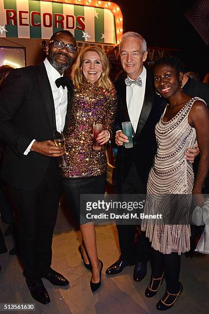 Sir Lenny Henry, Helle Thorning-Schmidt, Jon Snow and Precious Lunga attend 'A Night Of Motown' for Save The Children UK at The Roundhouse on March...
