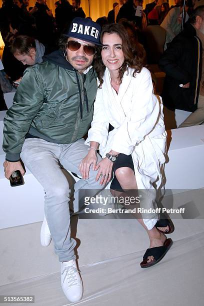 Olivier Zahn and Mademoiselle Agnes Boulard attend the Lanvin show as part of the Paris Fashion Week Womenswear Fall/Winter 2016/2017 on March 3,...