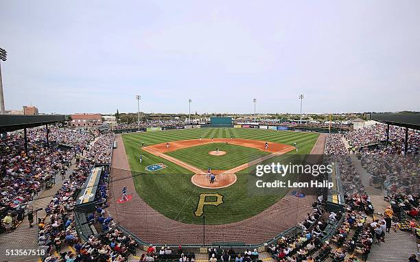 Detailed view of McKechnie Field during the sixth inning of the Spring Training game between the Toronto Blue Jays and the Pittsburgh Pirates on...