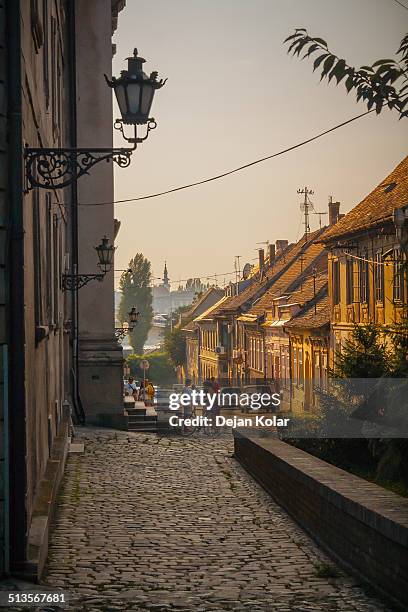 petrovaradin old town - novi sad stockfoto's en -beelden