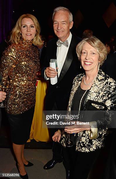 Helle Thorning-Schmidt, Jon Snow and guest attend 'A Night Of Motown' for Save The Children UK at The Roundhouse on March 3, 2016 in London, England.