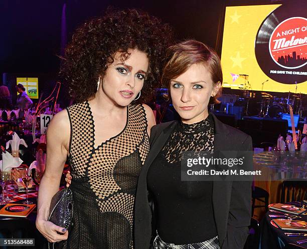 Helena Bonham Carter and Faye Marsay attend 'A Night Of Motown' for Save The Children UK at The Roundhouse on March 3, 2016 in London, England.