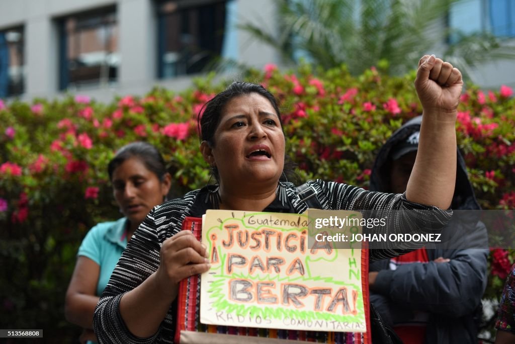 GUATEMALA-HONDURAS-PROTEST-CACERES-MURDER