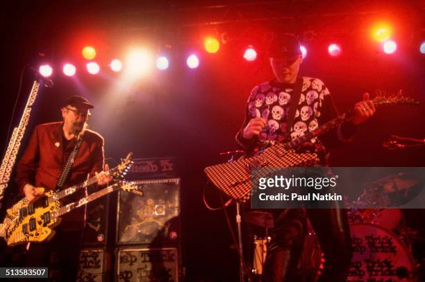 American musician Rick Nielsen , of the band Cheap Trick, performs with special guest Billy Corgan, of Smashing Pumpkins, onstage at the Metro...