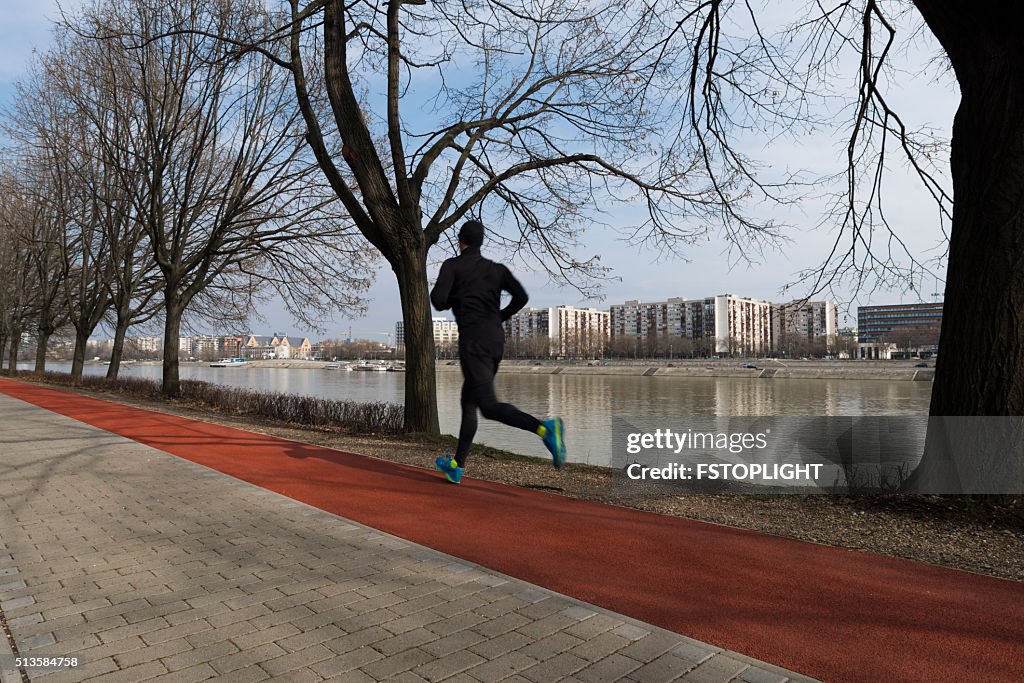 Young man jogging