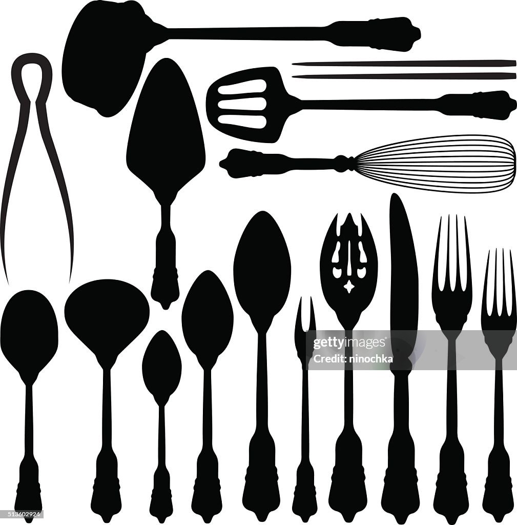 Silverware High-Res Vector Graphic - Getty Images