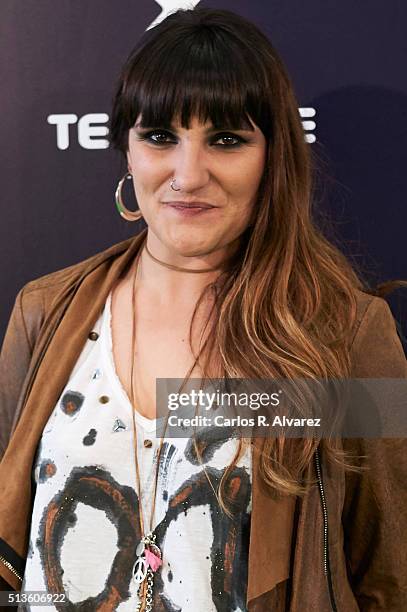 Rozalen attends the "Cadena Dial" 2015 awards press room at the Recinto Ferial on March 3, 2016 in Tenerife, Spain.