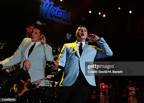 John Newman performs at 'A Night Of Motown' for Save The Children UK at The Roundhouse on March 3, 2016 in London, England.