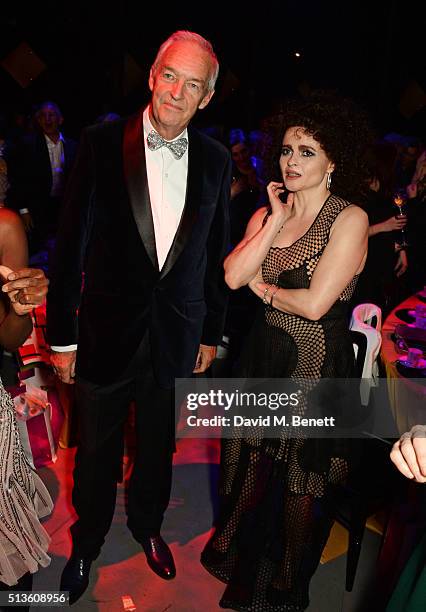 Jon Snow and Helena Bonham Carter attend 'A Night Of Motown' for Save The Children UK at The Roundhouse on March 3, 2016 in London, England.