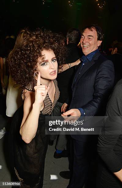 Helena Bonham Carter and Sir Alan Parker attend 'A Night Of Motown' for Save The Children UK at The Roundhouse on March 3, 2016 in London, England.
