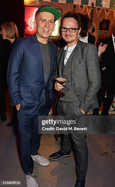 Marc Quinn and Jonathan Yeo attend 'A Night Of Motown' for Save The Children UK at The Roundhouse on March 3, 2016 in London, England.