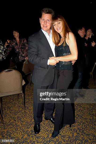 October 2003 - TOM BURLINSON and wife MANDY at the after party for the opening night of his show Frank A Life In Song. A show about Frank Sinatra by...