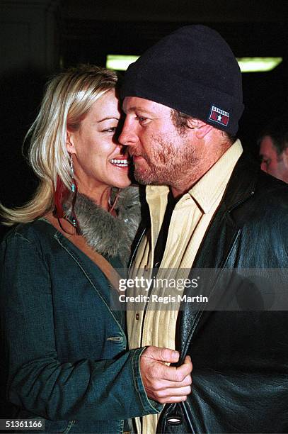 Peter Phelps from the show Stingers and wife Donna Fowkes at 19th St-Kilda Film Festival, at the Palais theatre, Melbourne.