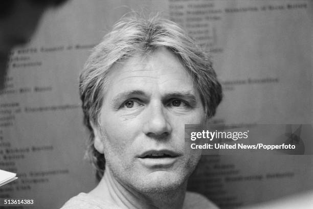 English singer and actor Adam Faith in London on 16th June 1986.