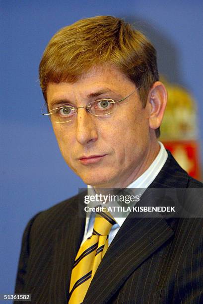 An undated file photo shows Socialist Sport Minister and millionaire businessman Ferenc Gyurcsany, who is expected to be nominated 27 September 2004...
