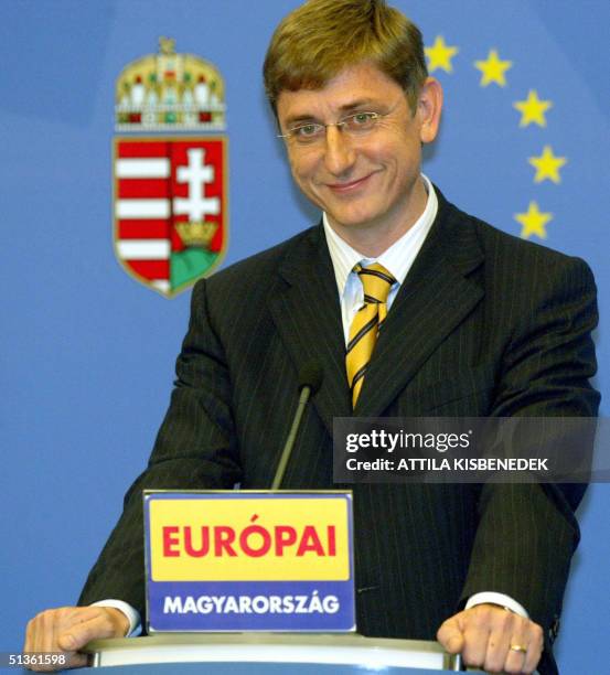 An undated file photo shows Socialist Sport Minister and millionaire businessman Ferenc Gyurcsany, who is expected to be nominated 27 September 2004...