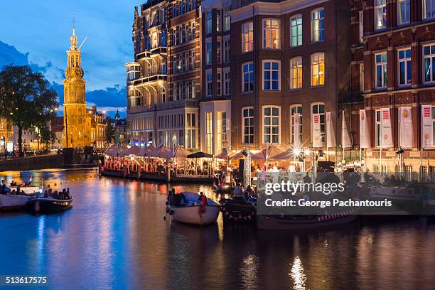 concert in the canals of amsterdam - amsterdam light festival stock pictures, royalty-free photos & images